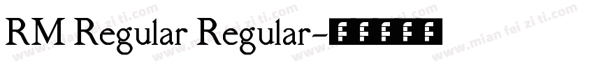 RM Regular Regular字体转换